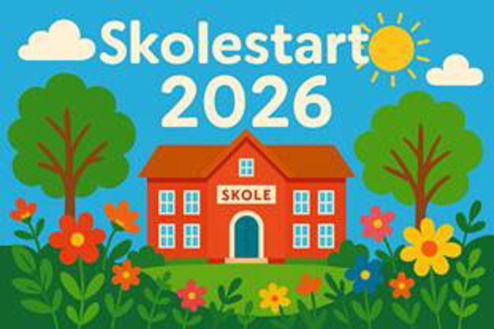 et hus med hage foran seg