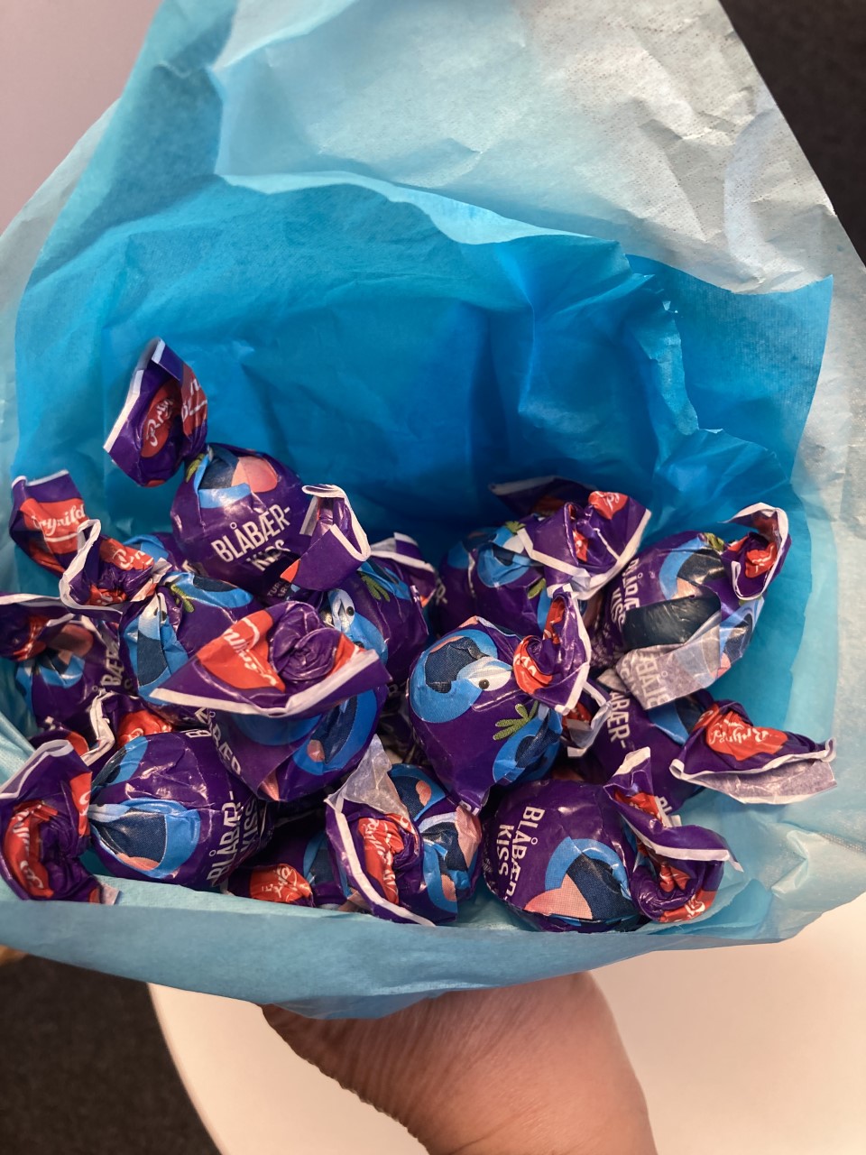 Blå kjærlighet på pinne